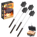4-Pack Cast Iron Campfire Sandwich Maker - Pudgy Pie & Pie Iron for Camping