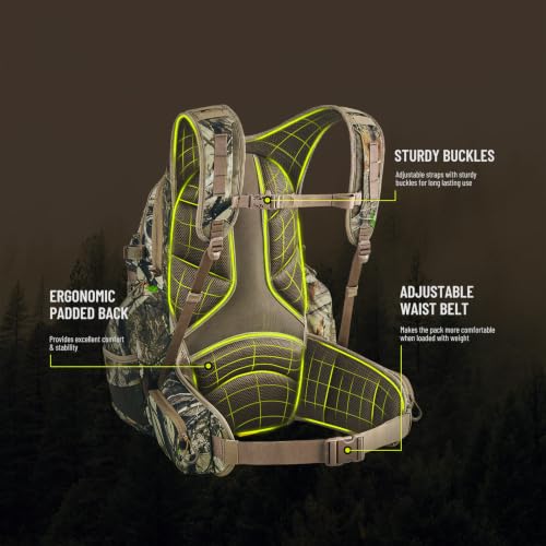 TIDEWE 40L Camo Hunting Backpack for Men - Deer Hunting Gear, Lightweight & Durable
