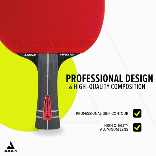 JOOLA Infinity Z Pyramid Carbon ITTF Approved Professional Table Tennis Bat - Advanced Player Paddle with High-Tech Fibre and 7-Layer Blade