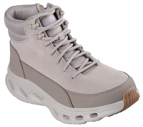 Skechers Women's On-the-Go Go Walk Glide Step 2.0 Boot - Wildwood Taupe 8 - Cozy Cold-Weather Shoe