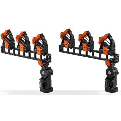 YakAttack SideStage Pro Rod Rack Set of 2 for Boat Track Systems - Kayak & Power Boat