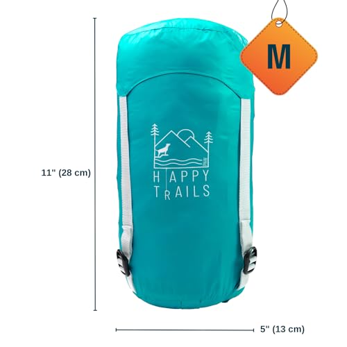 Glacial Blue Ultralight Dog Sleeping Bag - Medium Packable Outdoor Bed