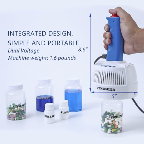 FUNSEALER Dual Voltage Induction Bottle Sealer for Plastic & Glass Bottles