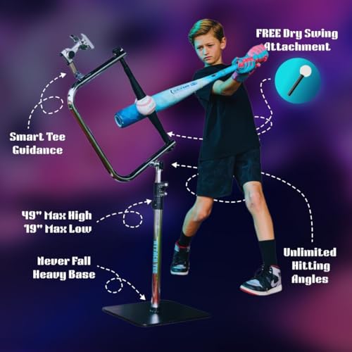 AI-Powered Baseball & Softball Batting Swing Trainer with Adjustable Tee