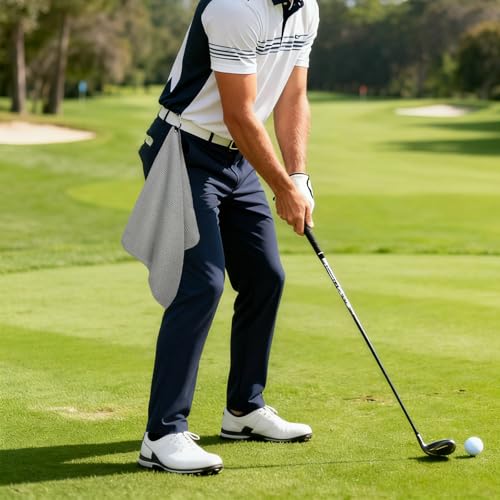 60 Pack Microfiber Golf Towels with Carabiner Clips - 16x16 Inches, Colorful Waffle Pattern for Golf, Yoga & Fitness