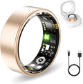 FKGZJF Smart Fitness Ring for Women Men Rose Gold 10# Heart Rate Sleep Tracker