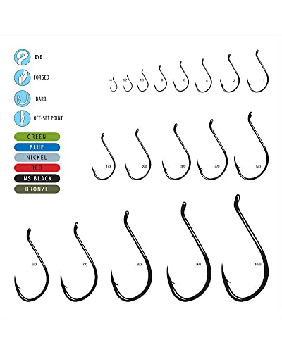 Gamakatsu Octopus Hook Nickel 1/0 - Fishing Tackle, Strong & Sharp