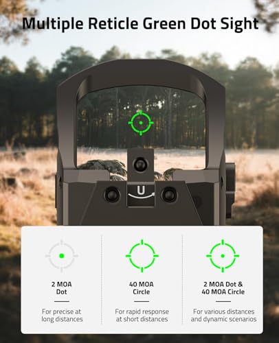 CVLIFE Green Dot Solar for RMS/RMSc Pistols, Adjustable Brightness