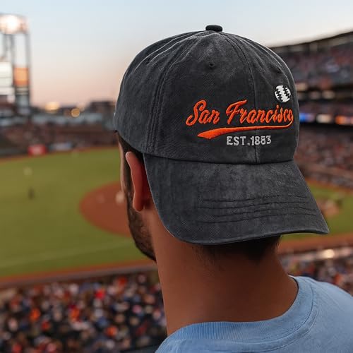 Vintage Embroidered Cap Hat for Men Women Teenagers - San Francisco Style
