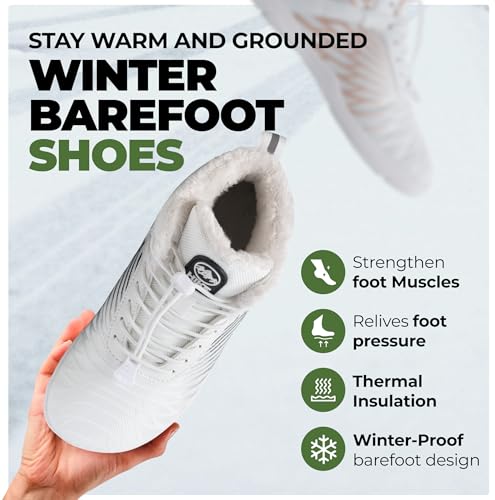 Hike Footwear HF Winter Barefoot Boots - Wide Toe, Zero Drop, 9-9.5 Women / 7-7.5 Men Black