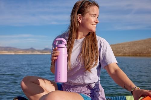 Stanley IceFlow 2.0 Water Bottle - 24 OZ Insulated Stainless Steel | Lightweight, Leak-Resistant & BPA-Free | Plum