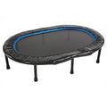 Foldable 36-Inch Mini Trampoline Rebounder for Adults with App - Portable Home Fitness Equipment, Black & Blue