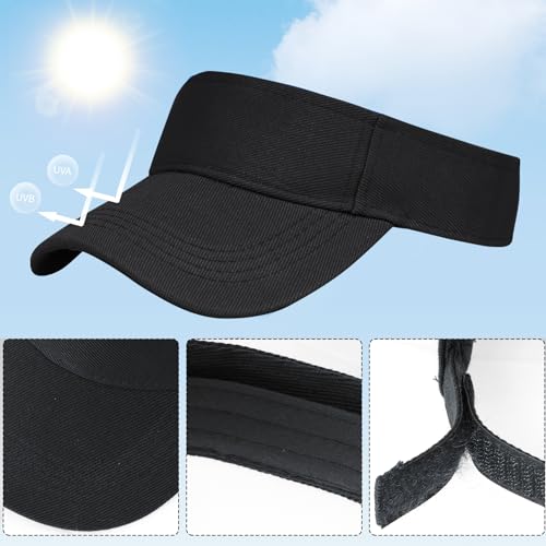 Sport Visor Hat for Women & Men - Adjustable Sun Protection Cap - 5 Pieces