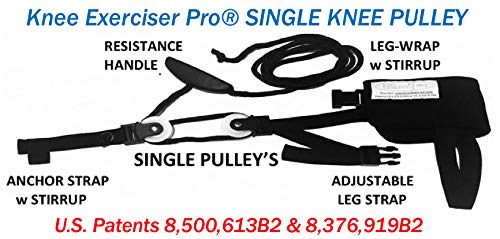 Knee Exerciser Pro-Single Knee Pulley: Best choice for post Knee Surgery therapy for preforming EXTENSION and FLEXION Exercises, TKA, ACL & Knee Contracture Rehab, POLEA DE RODILLA