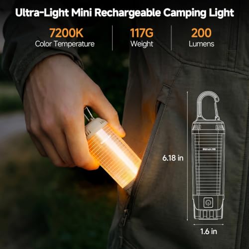 Rechargeable LED Camping Lantern with 4 Light Modes & Long Battery Life