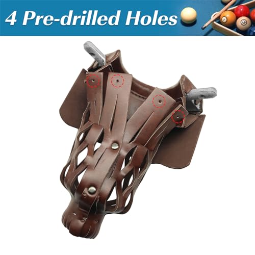 Heavy Duty PU Leather Billiard Pool Table Pockets Set of 6 - Burgundy