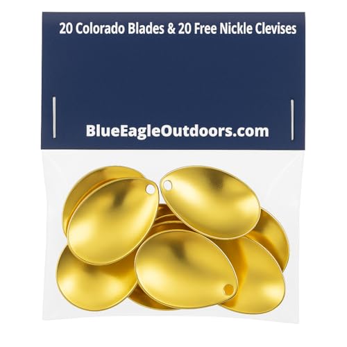Hammered Brass Colorado Spinner Blades for Walleye, Trout, Salmon, Bass Fishing - #4