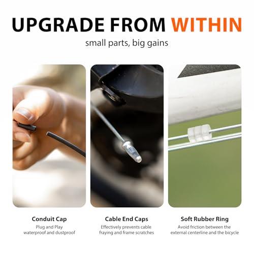 Bike Cable Kit for Brake and Shift Replacement - Universal Compatibility