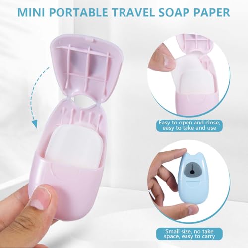 Colorful 6-Box Mini Portable Soap Paper Sheets for Travel Camping Hiking - 300 Sheets