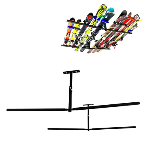 StoreYourBoard Double Sided Adjustable Ski and Snowboard Ceiling Rack