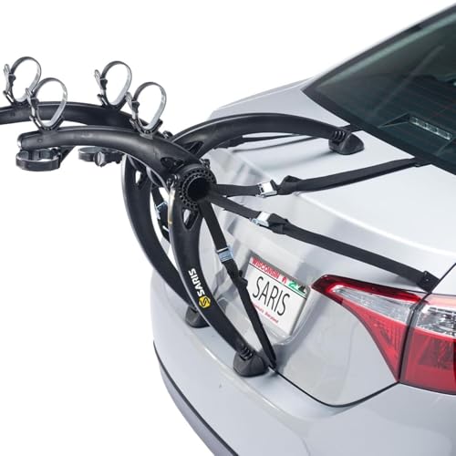 Saris Bones Trunk Bike Rack Carrier for 2 Bikes - Mounts Most Vehicles, Durable & Rust-Free, Black - Made in USA