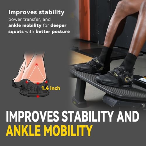 CASTIRON LIFT Heavy Lifting Shoes for Men & Women, Wide 13.5 Women / 12 Men, Black - Powerlifting, Crossfit, Squat, Deadlift Footwear