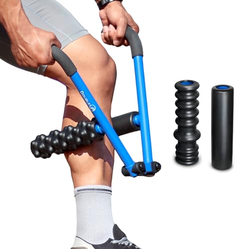 DoubleUP D4 Leg & Arm Massager - Blue, Metal Frame with 4 Rollers