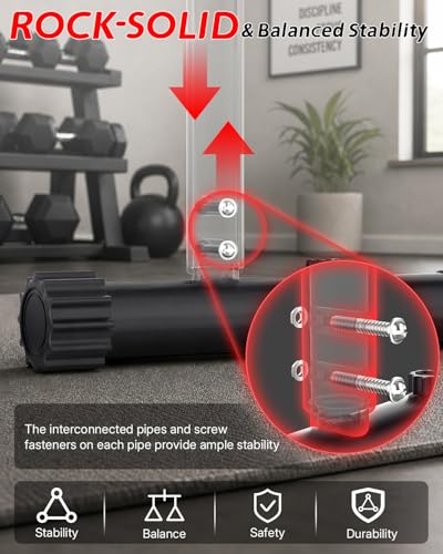 Heavy-Duty Adjustable Dip Bar Station for Home Gym - 1100 lb Capacity