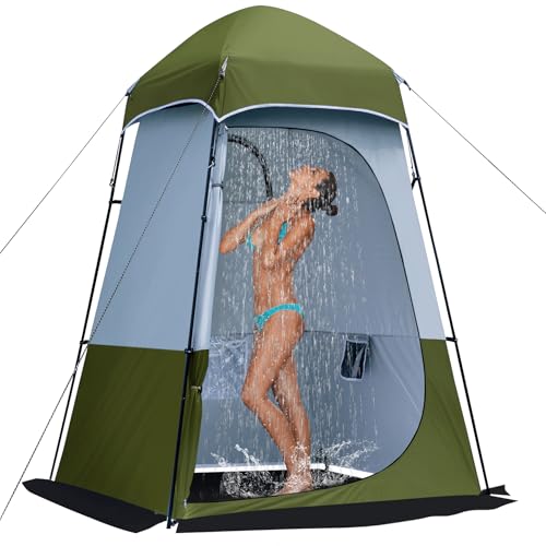 Castle Unicorn Green Camping Shower Tent 7.9 ft Extra Tall Privacy Shelter with Floor