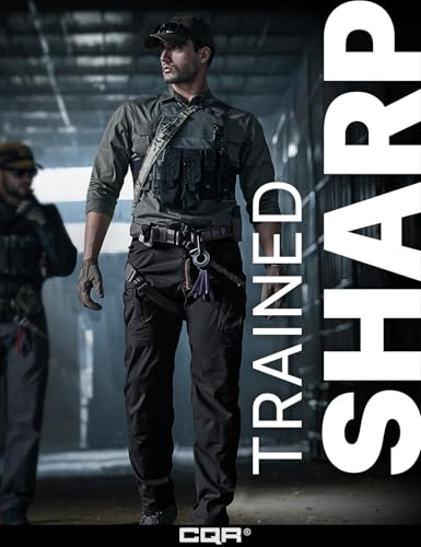 Men's Flex Stretch Tactical Cargo Pants - Water-Resistant Ripstop, Lightweight, 38W x 34L, Tempest Black