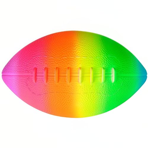 Rainbow Football - 9-Inch Colorful Outdoor Soccer Ball for Kids & Parties