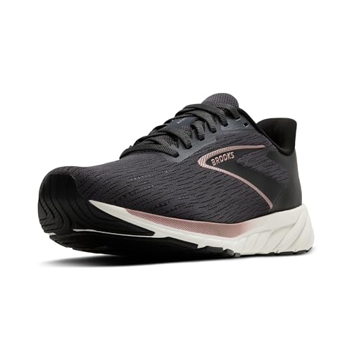 Brooks Women's Anthem 7 Neutral Running Shoes - Black/Grey/Rose Gold, Size 6