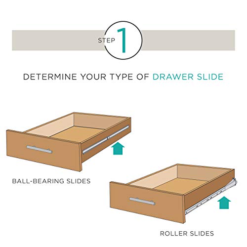 Liberty 22-Inch Bottom Mount Drawer Slide - Self-Closing, 50 lb Capacity, TS 68822C-W
