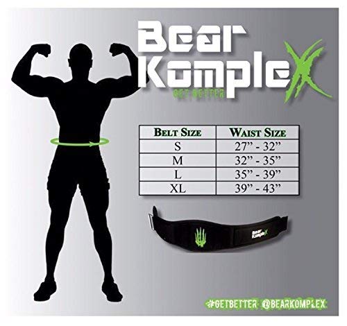 Bear KompleX Weight Lifting Belt for Men & Women - 6" Adjustable, Comfortable & Low Profile Heavy Duty Belt for Powerlifting, Cross Training, Squats & Deadlifts