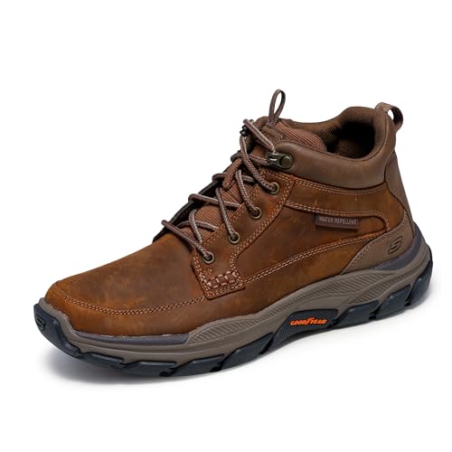 Skechers Men's Respected Boswell Waterproof Leather Boot - Cdb / 9.5