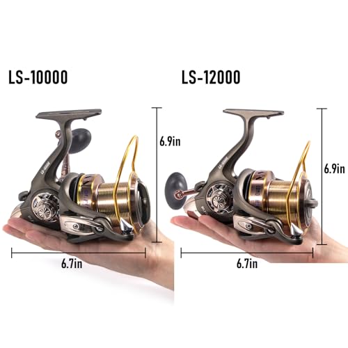 Long Shot Spinning Reel LS-12000 Saltwater Trolling Fishing Reel 48LB Max Drag