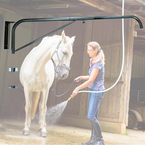 Wall-Mounted Horse Wash Spray Boom with Swinging Arm - Easy, Safe, Durable