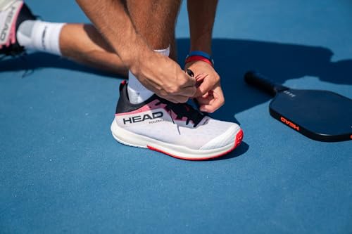 HEAD Motion Pro Men's Pickleball Shoe White/Red 13 - Durable, Breathable Court Shoe