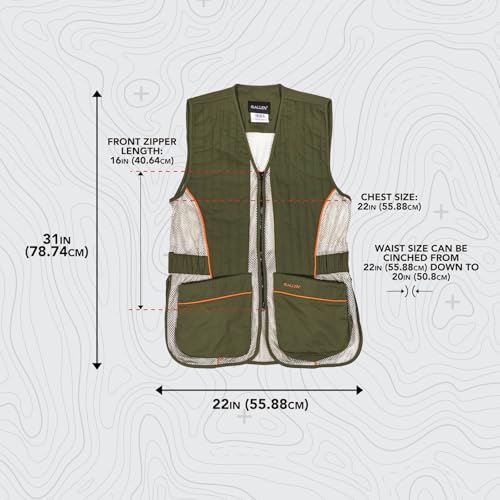 Allen Company Ace Shooting Range Vest with Movable Shoulder Pad - Medium-Large