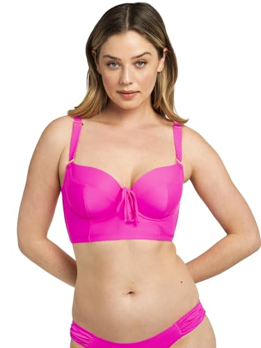Plus-Size Supportive Underwire Bikini Top 38DD Fuchsia Sizzle