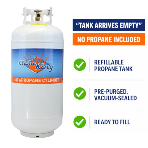 40 LB Steel Propane Tank with Overfill Protection & OPD Valve - White