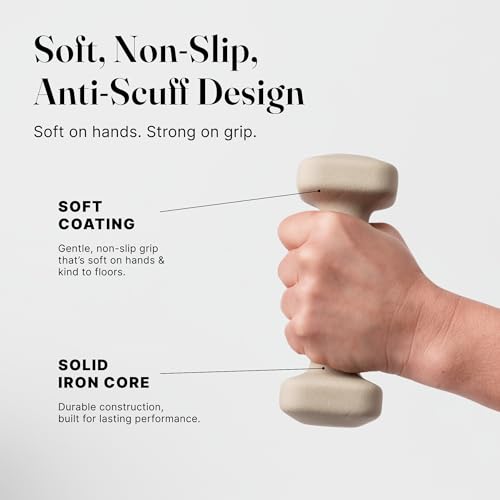 WeGym Square Dumbbell Set for Home Gym - Lower Sandstone-No Rack