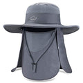 BROTOU Sun Cap Fishing Hats, UPF 50+ Wide Brim Outdoor Protection Hat, Sun Hat with Face & Neck Flap Cover for Men and Women (Army Green)