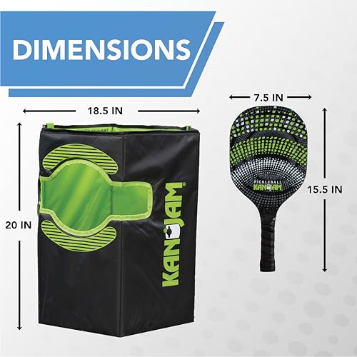 Pack 'N Go Pickleball Set with Goals & Paddles - Portable Outdoor Game for 4 Players