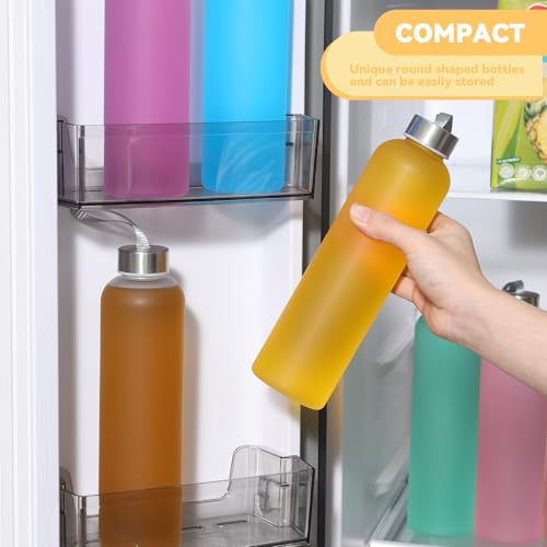 Novelinks Frosted 27oz Water Bottles Pack with Airtight Lids - Leakproof & Reusable