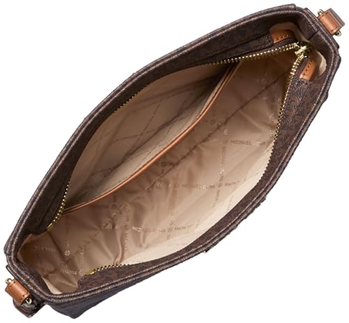 Michael Kors Jet Set Messenger Bag with Gold Hardware - Brown