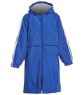 Sporti Youth Swim Parka with Striped Plush Fleece Lining - Royal Blue/Charcoal, Small