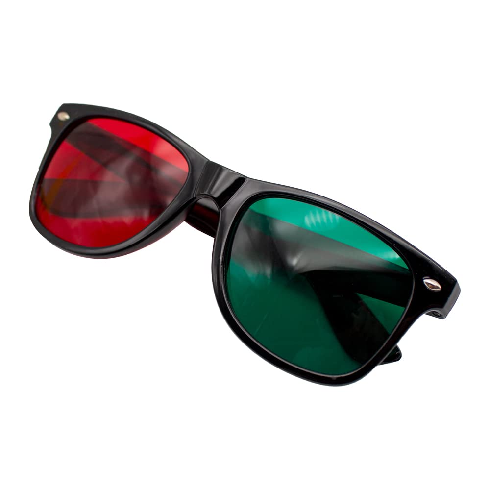 Red/Green Fixed Tranaglyph Vision Therapy Convergence Insufficiency Eye Training Device Stereo Training Cards Visual Correction (A)