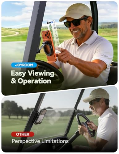Joyroom Double-Fold Magnetic Golf Cart Phone Holder - Bare Titanium Variation