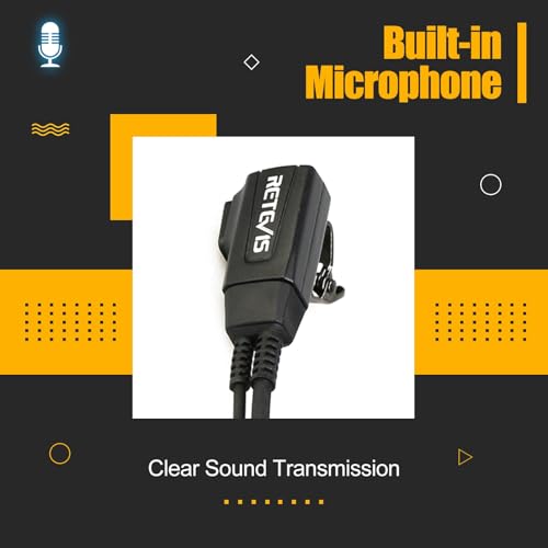Walkie Talkie Earpiece with Mic 2.5mm Pin for Retevis RB48 Series - Variation 2